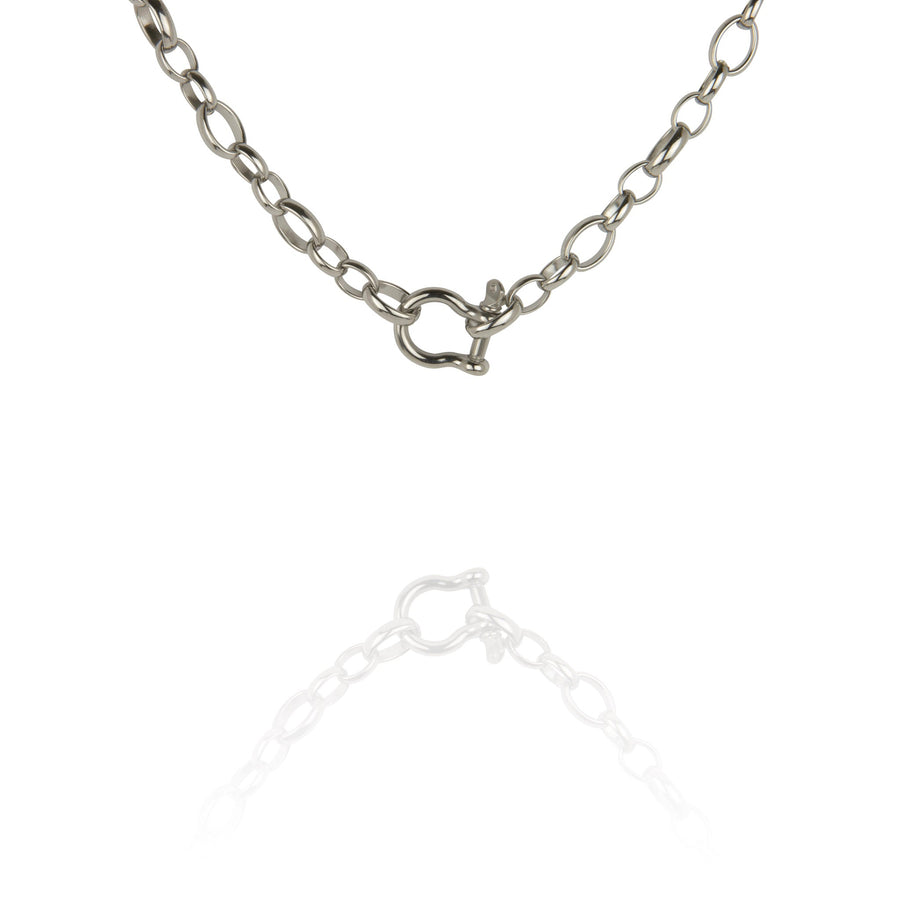 SHACKLE PLATINUM NECKLACE