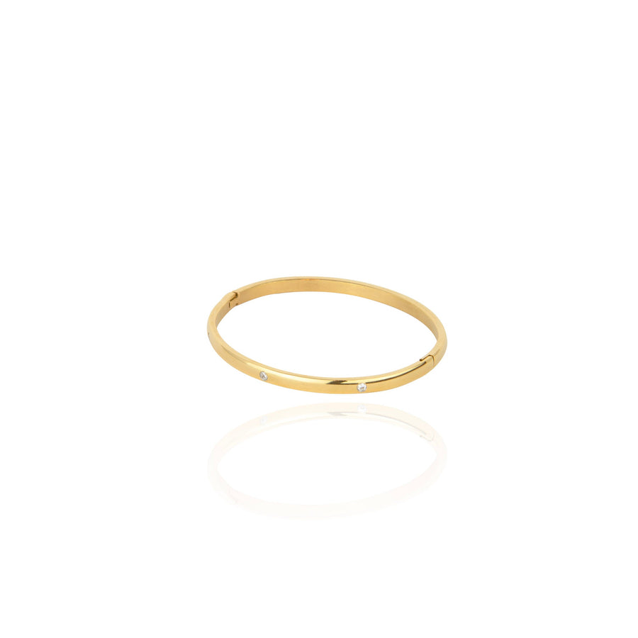 CRYSTAL GOLD BANGLE