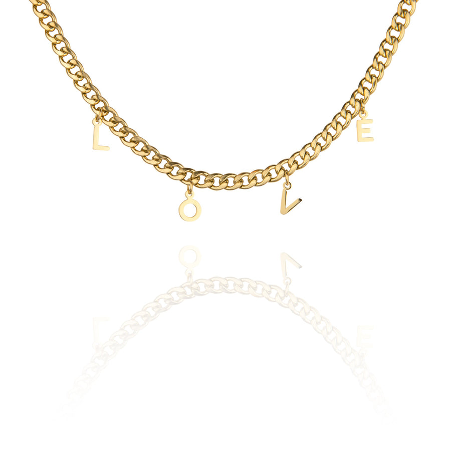 LOVE GOLD CHAIN NECKLACE