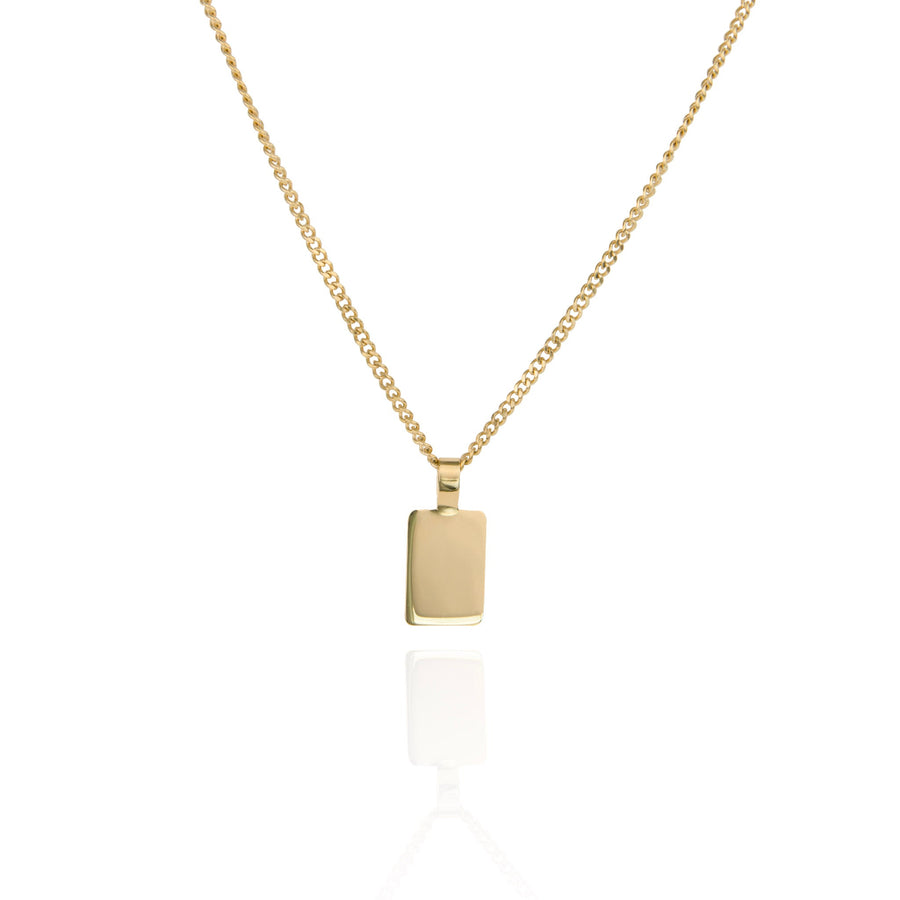 GOLD TAG NECKLACE