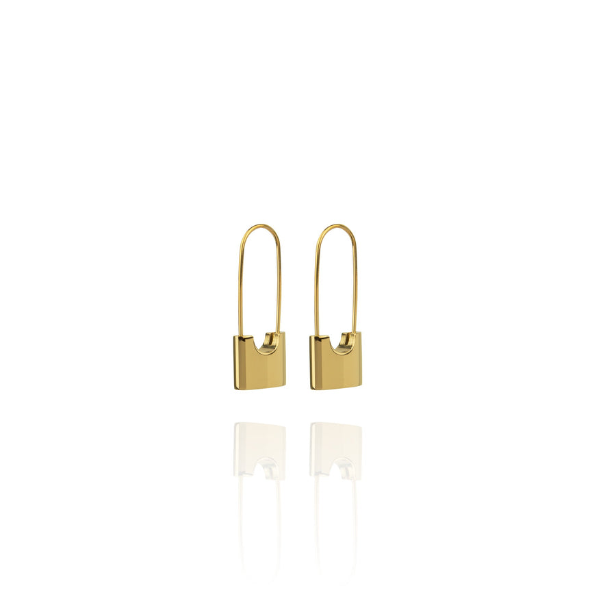 PADLOCK EARRINGS GOLD