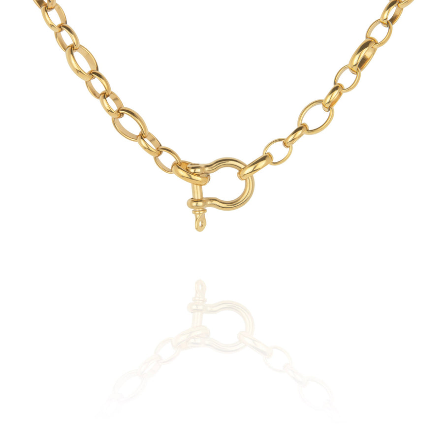 SHACKLE GOLD NECKLACE