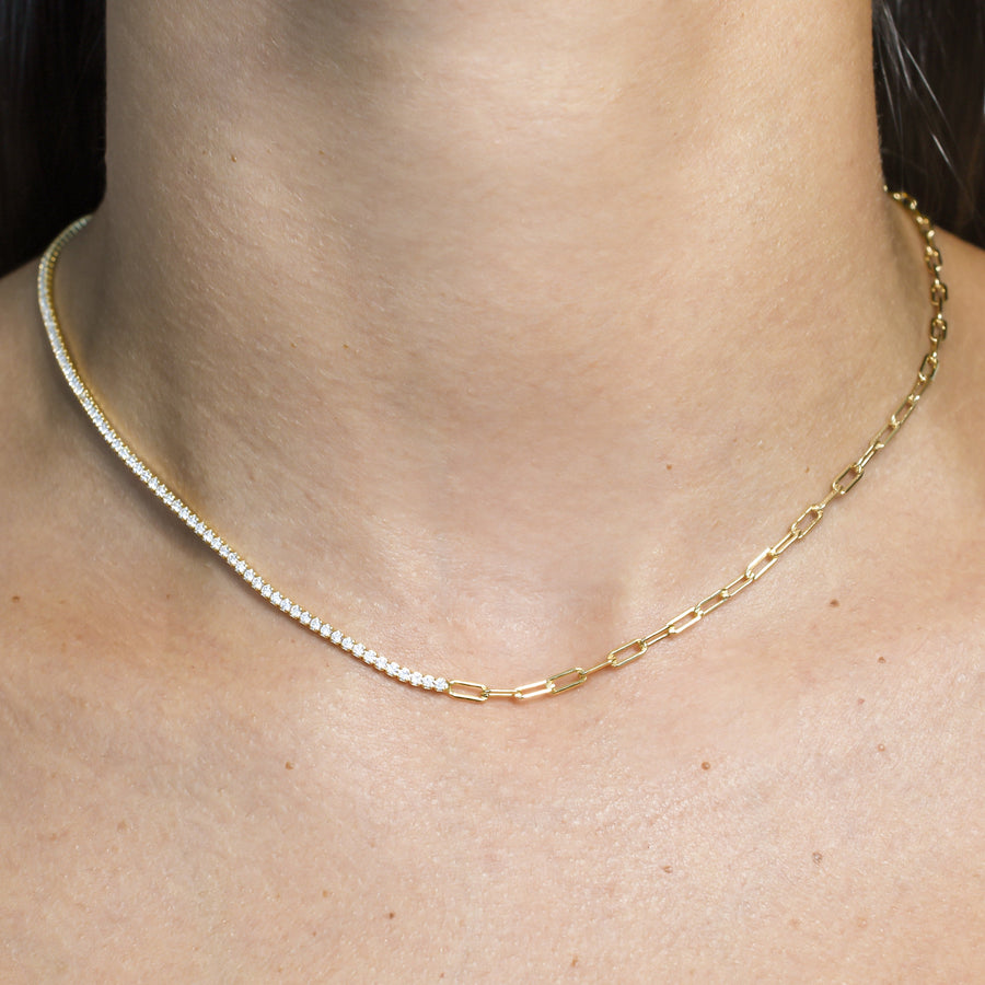 MIXED GOLD CHAIN NECKLACE