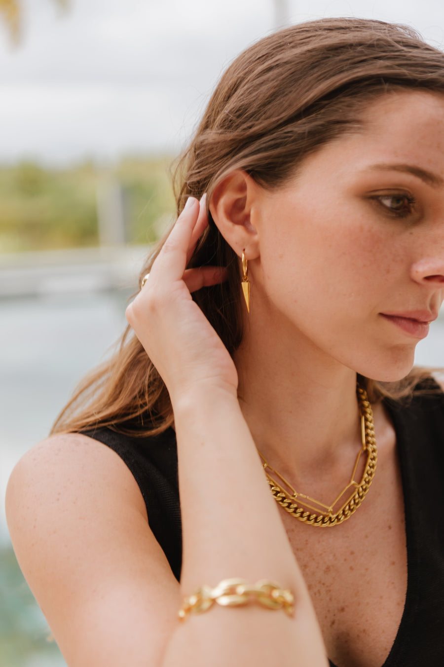 SPIKE  HOOP EARRINGS